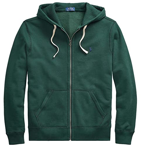 Image of Polo Ralph Lauren Classic Full-Zip Fleece Hooded Sweatshirt - S - ClgGreen
