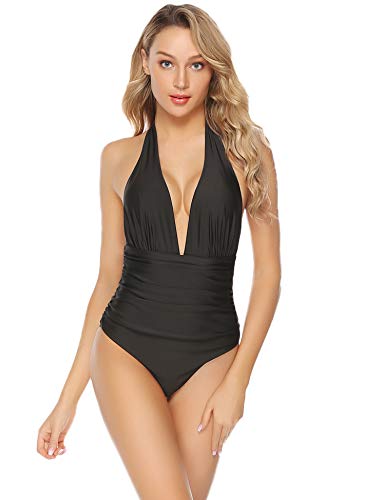 Abollria Costume Intero Donna con Push-up Costume da Bagno a Un Pezzo Costume per Estate, per Mare, Piscina, Spiaggia, Vacanza, Party