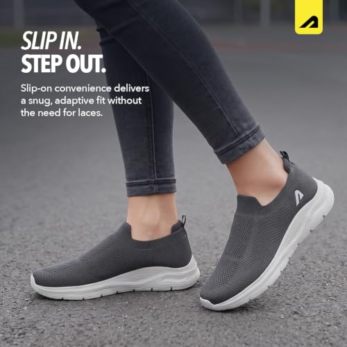 Image of Boldfit Casual Shoes for Men Breathable Knit Slip-On Sneakers with Memory Foam Insole & EVA Sole Lightweight Walking Shoes with Sock-Like Fit & Padded Heel for All-Day Comfort