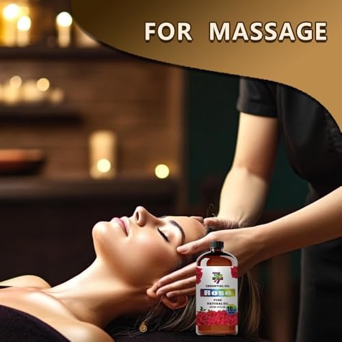 Image of Rose Essential Oil for Diffuser Massage Candle Home, Rose Oil 16 oz