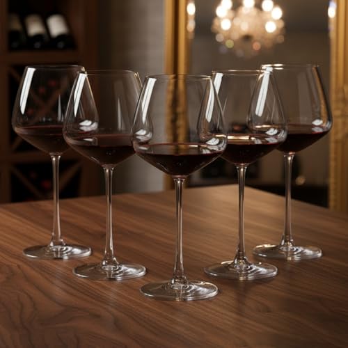 Image of BLACKCARROT Wine Glass Set of 6 | 590ml Premium Lead-Free Glassware