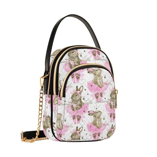 Porte-monnaie motif lapin et ballet, cadeau pour fille