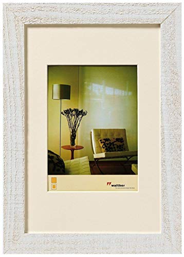 walther design Marco de Fotos Polar Blanco 30 x 40 cm con passepartout, Home Marco de Madera HO040V