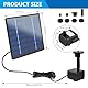 Solar Teichpumpe, Solar Springbrunnen 7V, 1.5W Wasserpumpe Solarpumpe mit 6 Fontänenstile, Garten Springbrunnenpumpe, Schwimmender Fontäne Pumpe für Wasserspiel VogelBad Fisch-Behälter, 160 L/H