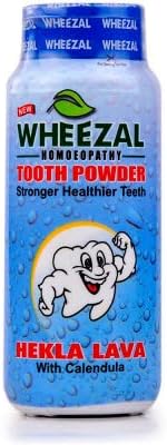 WHEEZAL Hekla Lava Tooth Powder Prevents Bad Breath (100G) - Pack Of 2, Green