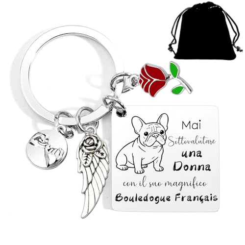 Portachiavi Cane Portachiavi Bassotto/Golden Retriever/Bulldog Francese/Cocker/Pastore Australiano. Cucciolo, Charm per Borsa,per Te o Regalo per Donna, Amica, Mamma, Zia,Nonna, Compleanno,Natale (2)