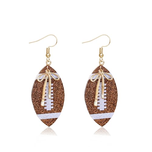 Football Earrings for Women Sports Ball Accessories Game Day Jewelry Football Fan Statement