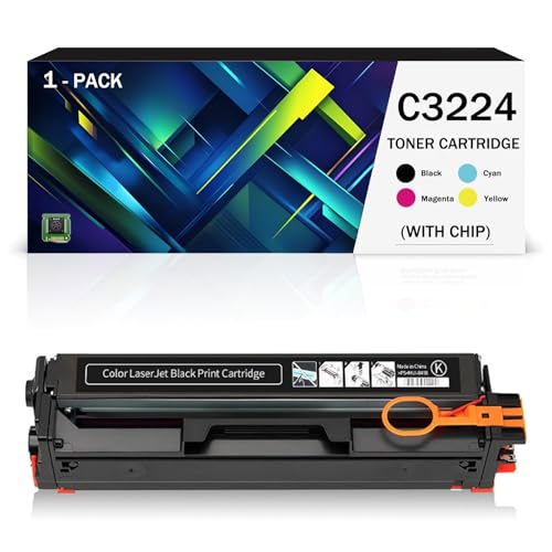 Cartuchos de tóner compatibles para impresoras Lexmark C3224dw C3326dw C3426dw MC3224dwe MC3224i MC3326adwe MC3326i MC3426adw Reemplazos de tóner C3210K0 C3210C0 C3210M0 C32(Size:1500Page,Color:Negro)