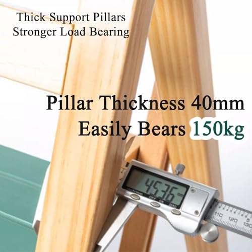 Taburete de escalera plegable resistente compacto y doméstico multiusos 4