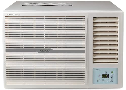 Image of Lloyd 1.0 Ton 2 Star Fixed Speed Window AC, White with Silver Deco Strip, Copper, GLW12D2FESSW