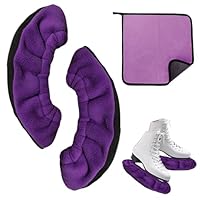 HTTDSLF 2 Stück Kufenschoner Schlittschuhe, Schlittschuhschoner, Elastische Kufenstrümpfe, Kufenschoner Eishockey, Guards Zubehör, für Hockeyschlittschuhe Eiskunstlaufschuhe (Lila)