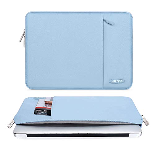 Image of MOSISO Laptop Case 13 inch, 13 inch Laptop Sleeve Compatible with MacBook Air M4 M3 M2 M1 2025-2018 / Pro M2 M1 2025-2016, Polyester Vertical Computer Sleeve Bag with Pocket, Air Blue