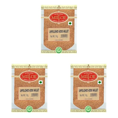 Image of Miltop Unpolished Kodo Millet 1 kg (Pack of 3)