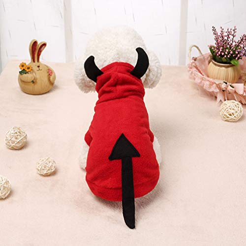 KESYOO Halloween Pet Clothes Red Pet Costume Halloween Themed Pet Clothes Halloween Devil Costume for Cat Dog - Image 5