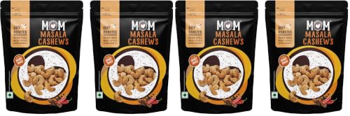 Image of MOM - Meal of the Moment, Roasted Masala Cashew, 46g / 48g (Pack of 4) - Rich source of fiber | High in Protein | Smart Snack | Dry Fruit
