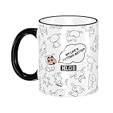 YINGD Crayon Shin-chan Shiro - Taza de café de 330 cc para regalo, vajilla de personajes de anime, cerámica