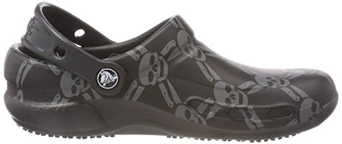 Image of Crocs Unisex Bistro Graphic Clog Clog, Black Black Smoke 05m, 9 UK