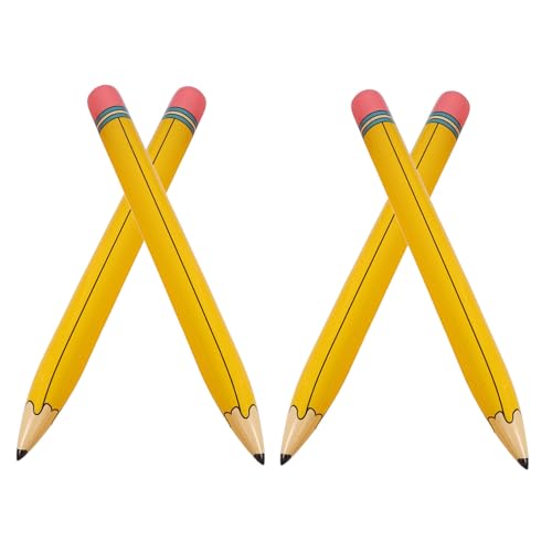 GETAJGHSD 4個大型充気筆バルーン 製耐久バック トゥ スクール装飾 教室用パーティー用巨大筆風船 卒業シーズンと入学式の飾り付けに