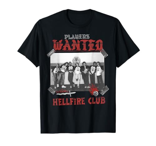 Stranger Things Hellfire Club Eddie Dustin Players Wanted T-Shirt