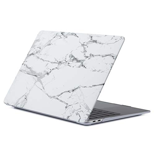 Image of Case Compatible with MacBook Pro 13 Inch Retina 2012 2013 2014 2015 A1425 A1502 Plastic Hard Shell Cover Case, Marble White /Black