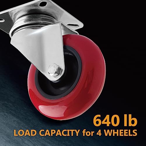 Powertec 17206 3 Inch Swivel Caster Wheels Set Of 4 thumb #1