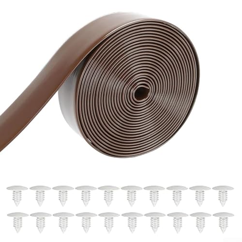 Eawfgtuw Correas de repuesto de PVC cortables de 20 pies para patio al aire libre, piscina y playa, reparaciones de sillas de comedor, columpios en negro, blanco (marrón)