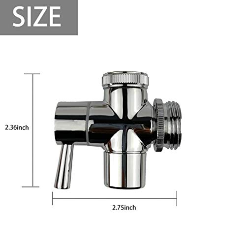 All Brass Faucet Diverter Valve With Aerator, Sink To Garden Hose Diverter Faucet Adapter, For Bathroom/Kitchen Sink Faucet Connection Portable Washing Machine/Dishwasher (G1/2 * 3/4", Chrome) #TOP4