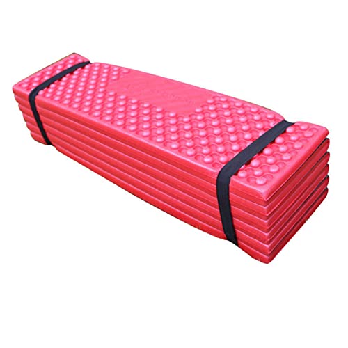 VGEBY Sleeping Pad, Egg Crate Sleeping Pad PVC Thickened Double Egg Crate Sleeping Pad for Outdoor Camping (186 * 57), Red with Black, VGEBY8rv0nw1h9i-11