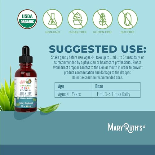 MARYRUTH'S Kids Focus & Attention Drops