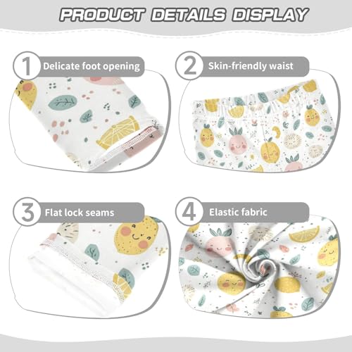 ZZKKO Girls Leggings Lemon Cute Toddler Girls Clothes Leggings for Girl Toddler Girl Trousers3
