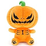 Tiralia Cute Halloween Pumpkin Head Plush Toy - Super Soft Pumpkin Doll for Halloween Decoration and Gift