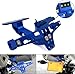 XDGDHSH Motorcycle License Plate Bracket Fender Eliminator for Kawasaki KLR 650 1987-2025, Tail Tidy, with Plate Light, CNC Aluminum Motorcycle License Plate Holder Mount,D Blue