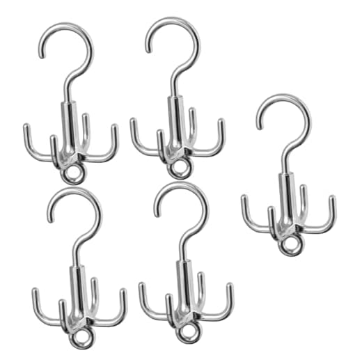 Alipis 5 Piezas Gancho Giratorio Avanzado Monedero De Almacenamiento Colgadores De Bolsas De Rotación Colgador De Bolsas Colgador De Cinturón Corbata Placard Tendedero Rotar Abdominales