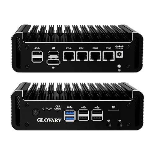 Image of Firewall Mini PC N150 (N100 Upgrade), DDR5 16GB RAM 256GB NVMe SSD, 4 x 2.5GbE i226V LAN Fanless Computer Hardware, Micro Router Appliance, AES-NI, OPNsense, 8USB Port, TF Card Slot