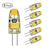 MR. LD G4 LED 1.2 Watt Non-Dimmable 12V AC/DC Bi-Pin Light Bulb 2700K Warm White Waterproof T3 G4 Halogen 10W Led Replacement-Pack of 5 (1.2 W)
