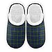 Umidedor Blue and Green Christmas Plaid Slippers for Women Girls, Soft Memory Foam Non-Slip Indoor House Slippers Home Shoes for Bedroom Hotel Travel Spa