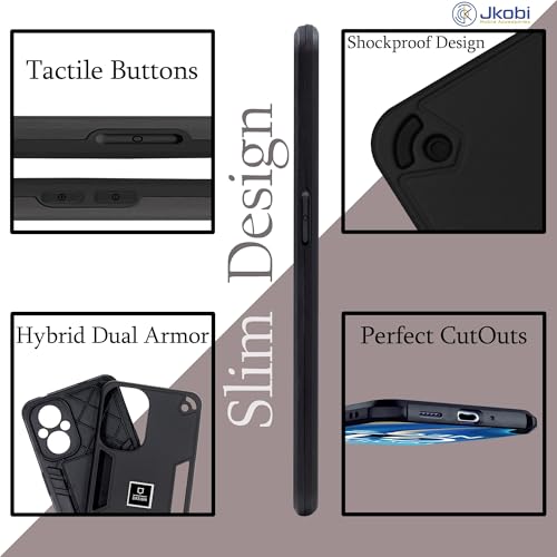 Image of Jkobi Back Cover Case for Xiaomi Poco F6 5G (Hybrid Armor | Slim Dual Layer | Shockproof Lightweight)