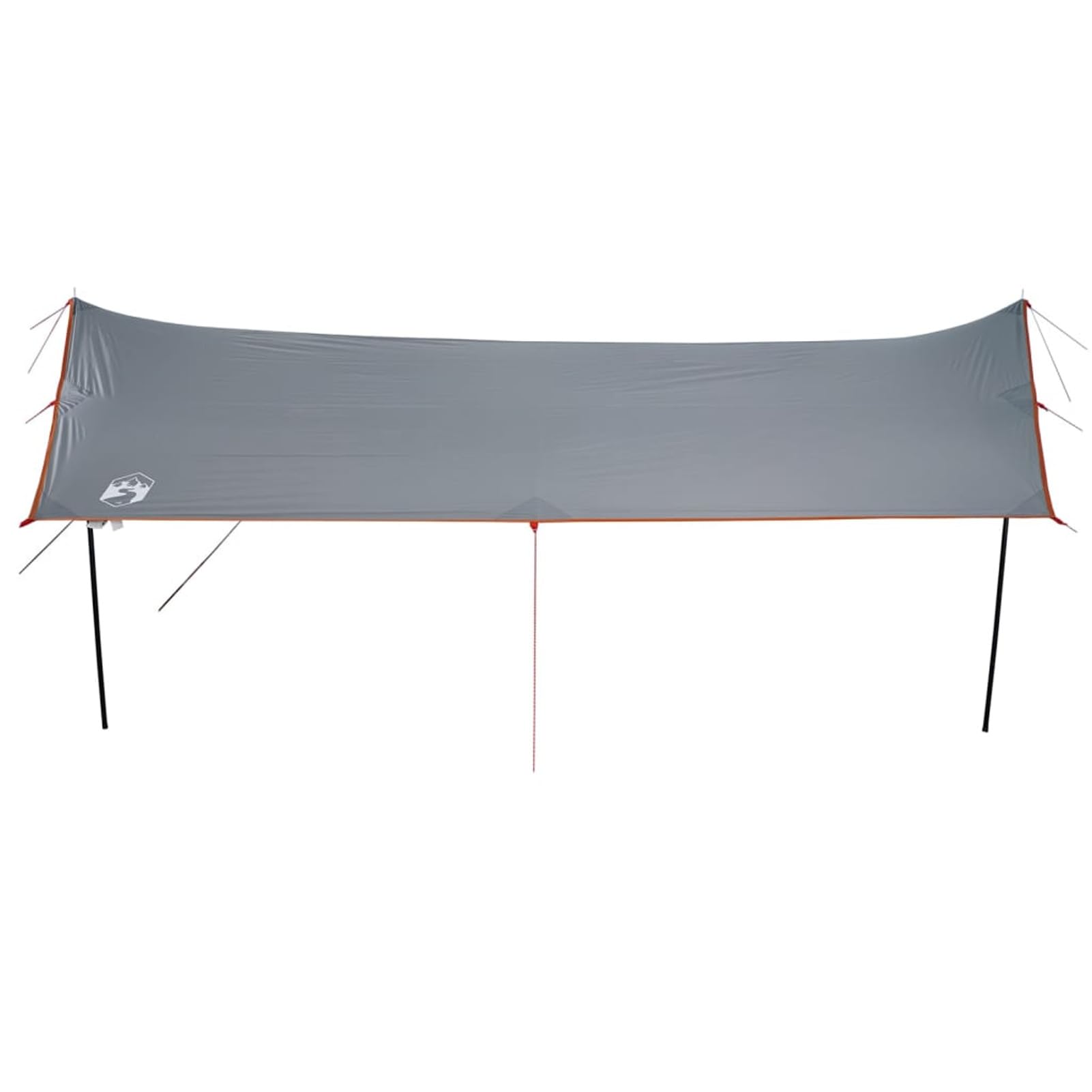 IKAYAA Toldo Camping Impermeable Lona Camping Toldo Camping con Palos Toldo Camper Toldos para Tienda Hamaca Acampada Refugio Al Aire Libre Gris y Naranja 460 x 305 x 210 cm Type-4