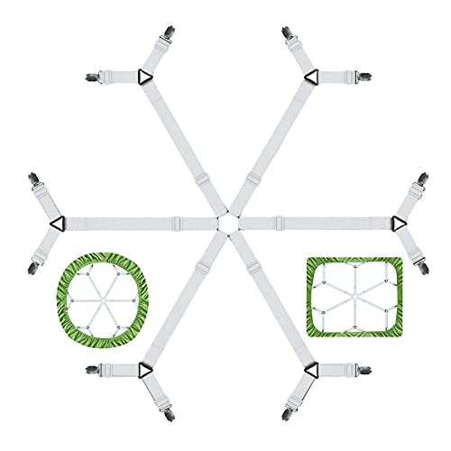 TGOOD Bed Sheet Holder Straps, Mattress Cover Clips to Hold Sheets in Place, Adjustable Bed Bands, Elastic Grippers,Fasteners,Keepers,Suspenders Fitted for Bedding,stayers, Bedsheet Tie Downs