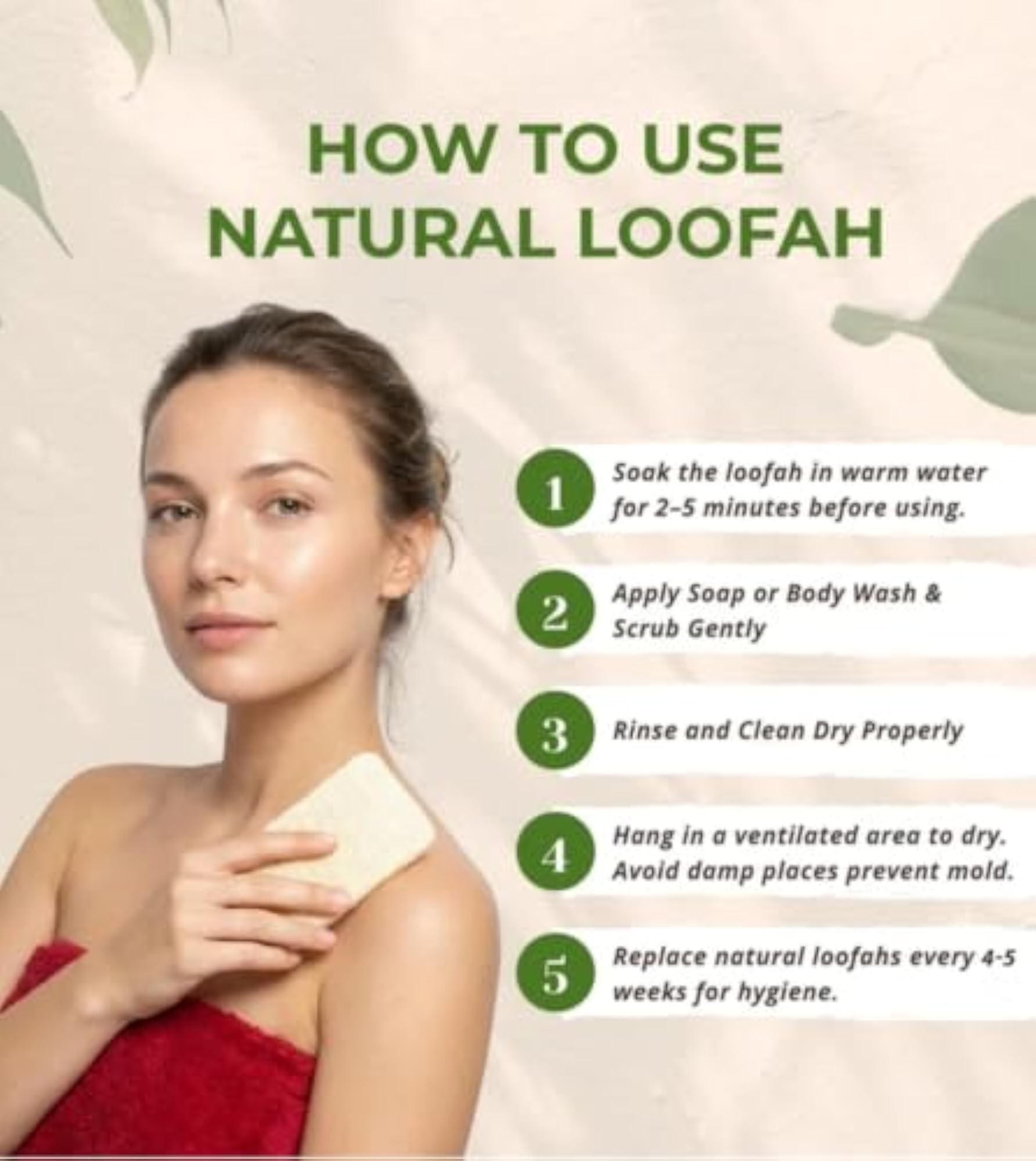 Natural Loofah Exfoliating Scrub Pads, Oval Shape Pack of 2