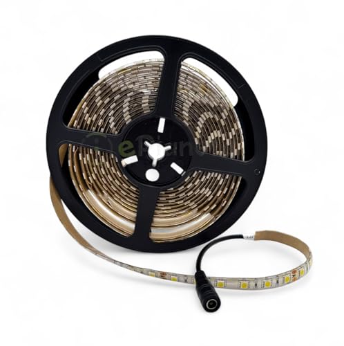 TOT ELECTRIC Striscia LED 24V da Esterno 5M 300 led IP65 Tagliabile ogni 10 cm Strip Ipermeabile Luce Naturale 4000K per Cucina Armadio Soggiorno Camera da Letto