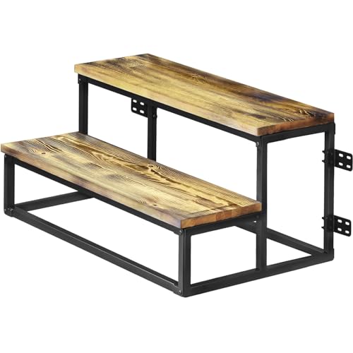 Lumil Garage Steps, Prefab Stairs for Permanent Installation, Not The Portable/Light Weight Alternatives, Hot Tub Stairs, Prefab Outdoor Wood Stairs for Home, Porch Steps