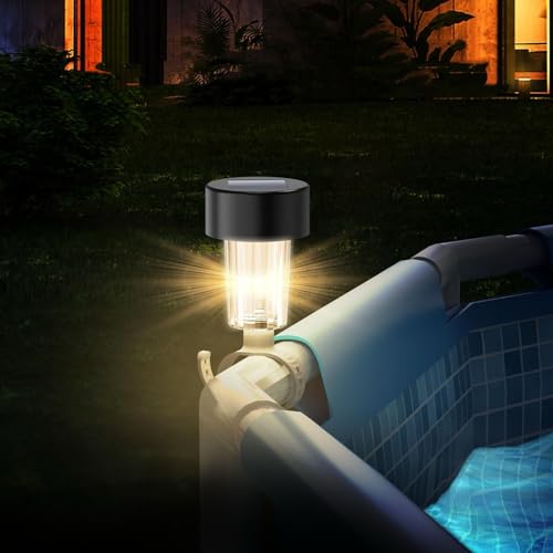 Image of VIVITO Solar Pool & Garden Lights | Color Changing Floating RGB LED Lights with Auto On /Off | Waterproof Solar Pathway & Fence Lights for Pool, Lawn, Patio, Garden, Christmas (Multicolor, 10 Pieces)