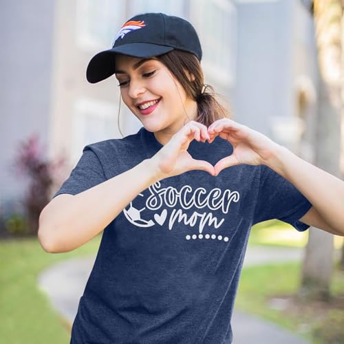 FASHGL Soccer Mom Shirts Women Game Day T Shirt Cute Football Mom Graphic Tee Funny Ball Mom Life Tee Tops4