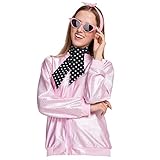 50s Pink Coat Halloween Costumes Lady with 2 Neck Scarf and Cateye Glasses for Women Role-Playing...