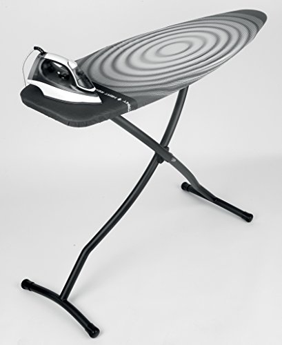 Image of Brabantia Premium Ironing Board with Heat Resistant Parking Zone | X-Large (Size D) | Fairtrade Titan Oval | Tall & Wide, Adjustable Height (31-40 inch), Easy Fold, Anti-Collapse Lock, Non-Slip Feet