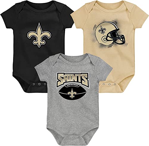 Image of Outerstuff NFL Newborn Infants Game On 3 Piece Onesie Creeper Bodysuit Romper Set