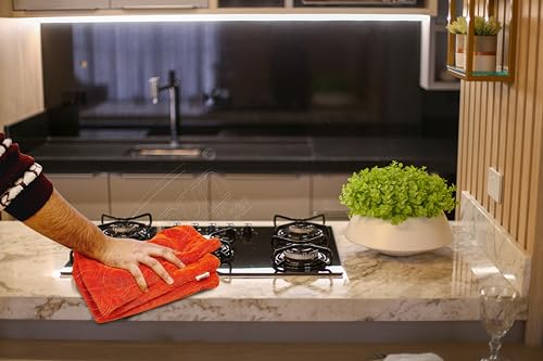 Image of SOFTSPUN Microfiber Cloth for Home - 1600 GSM, 40x60 cms, 1 Pcs, Red Twisted Loop Super Absorbent Towel - Highly Absorbent Lint and Streak Free Multi Purpose Wash Cloth for Kitchen.