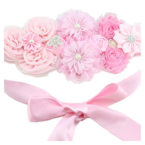 Maternity Romantic Flowers Sash Pregnancy Bridal Sash Belt Dress Accessories2