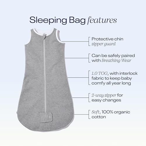 Image of Nanit Sleep Wear Sleeping Bag - Medium, Heather Grey